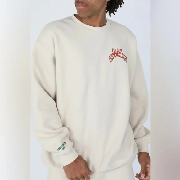 The Mayfair Group Growth Takes Time Crewneck Sweater S/M - Picture 2 of 12